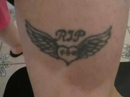 Rest In Peace Angel Wings Tattoo Small - Mundolocokonguii
