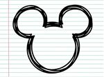 Inspired by Mickey Mouse Outline svg PNG Sublimation Mickey 
