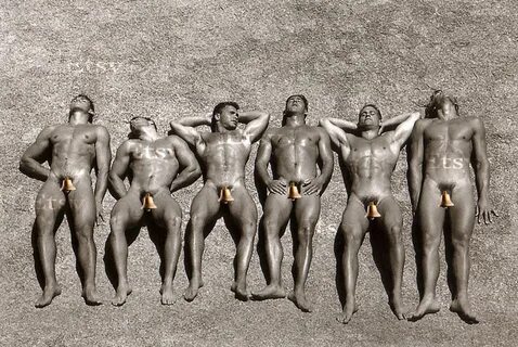 Голые мужчины Sunbathing Винтаж Фото Мужская физика Обнаженн