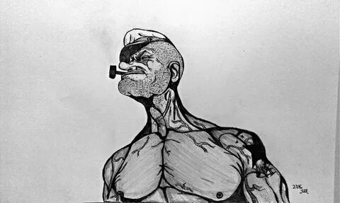 Popeye Drawing at PaintingValley.com Explore collection of P