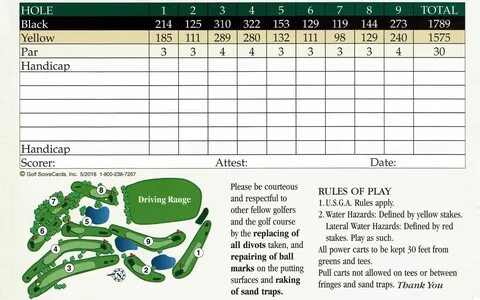 Scorecard - Meriwether Golf Club