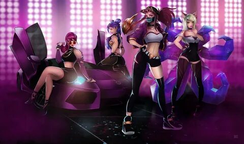 K/DA Akali, Ahri, Evelynn & Kai’Sa Wallpapers & Fan Arts Lea