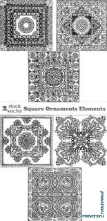Векторный клипарт - Square Ornaments Elements " Портал дизай