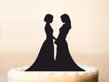 Lesbian Wedding Cake Topper same sex wedding lesbian Cake Et