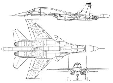 Фронтовой бомбардировщик Су-34. - Российская авиация