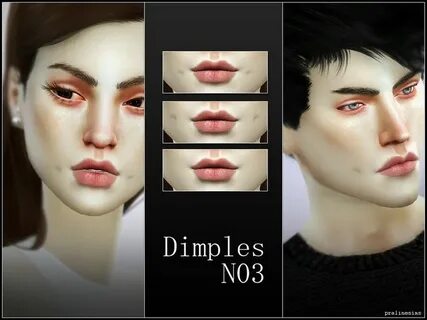 Pralinesims' Dimples N03 Sims 4 cc skin, Lip contouring, Sim