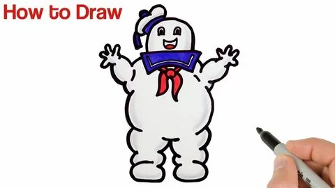 How to Draw The Stay Puft Marshmallow Man Ghostbusters - You