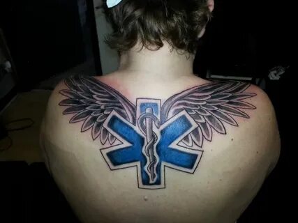 Star of Life w/ Wings Tattoos, Ems tattoos, Life tattoos
