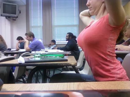 Flashing in classroom.