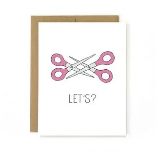 Lesbian Valentines Day Card Lesbian Love Card Scissor Etsy