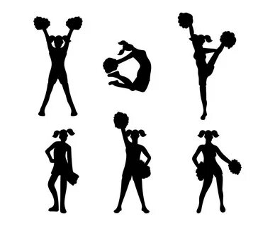 40+ Free Cheerleader Svg PNG Free SVG files Silhouette and C