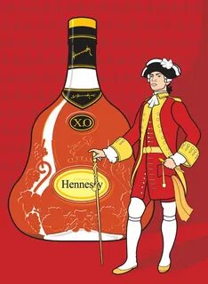 Hennessy clipart Cartoon Hennessy Bottle - Pencil and in col