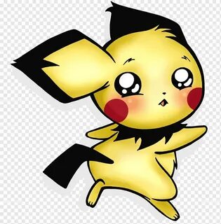 Pichu Fan art Pokémon, pokemon, chibi, smiley, bunga png PNG