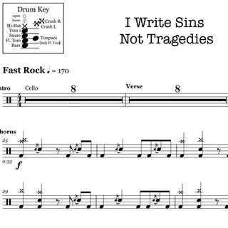 I Write Sins Not Tragedies - Panic! At The Disco - Drum Shee