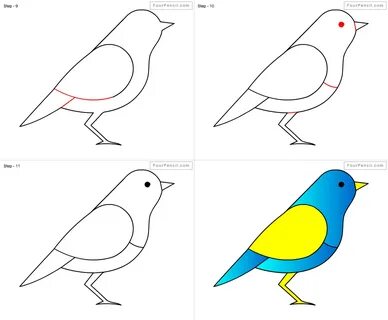 How To Draw A Flying Bird Easy Step By Step / Pin on DRAW US