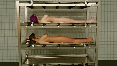 2 girls in morgue tray - Morgue Fantasy Players MOTHERLESS.C