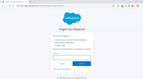 How to login on SalesForce?