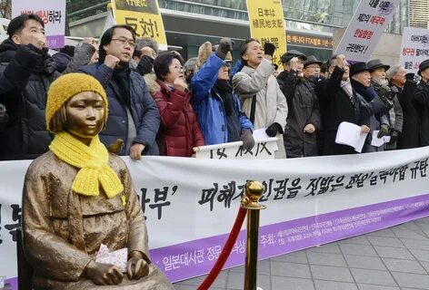 Protests against japanese government for the use of comfort women