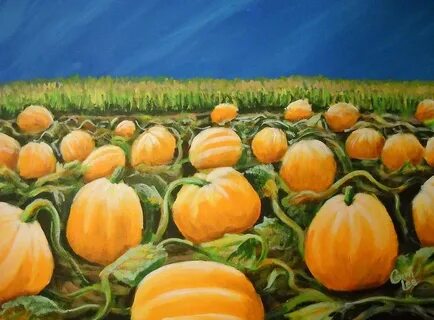 Pumpkin Patch Painting by Cami Lee Fine Art America
