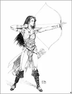 Clyde Caldwell Sketches, Warrior drawing, Fantasy artwork