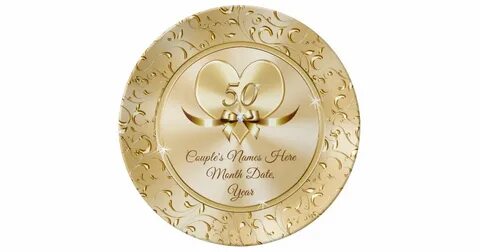 Custom Best 50th Anniversary Gifts for Couples Dinner Plate 