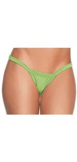 Deep V-Back Thong Lime - SpicyLegs.com