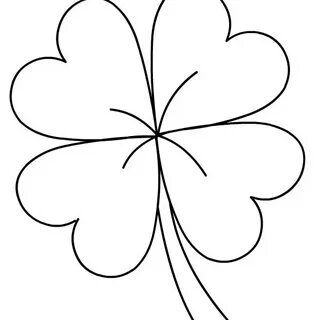 Four Leaf Clover Coloring Pages wish you good luck - Free Pr