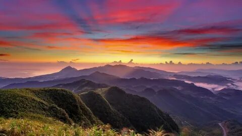 Sunset Mountains Landscape Wallpapers - Wallpaper Cave