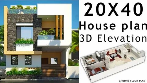 20X40 House plan with 3d elevation by nikshail - YouTube