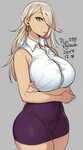 Safebooru - 1girl agawa ryou arm under breasts bangs bare sh