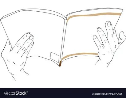 Hand holding magazine book Royalty Free Vector Image