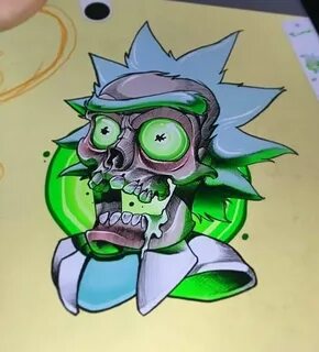 Rick skull Rick and morty drawing, Rick and morty tattoo, Ri