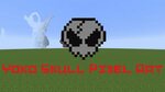 Minecraft Pixel Art Skull Tutorial/For WAM/Xbox One - YouTub
