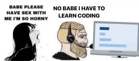 No Babe I Have to Learn Coding Babe Please Stop Know Your Me