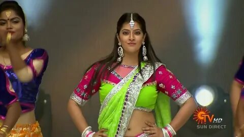 Varalaxmi Sarathkumar hot navel show in saree - YouTube