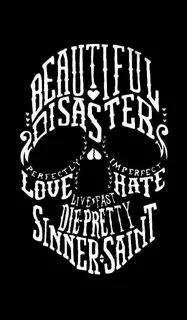 Skull, beautiful disaster, love, hate, HD phone wallpaper Pe