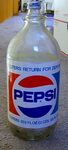late 70s/early 80s Pepsi BIG BOSS 2 liter foam-over-glass . 