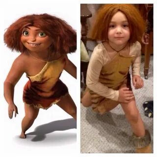 Eep costume from the Croods Family halloween costumes, Hallo
