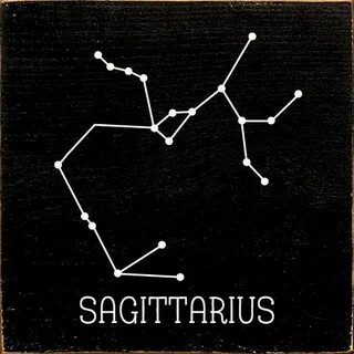 Wood Sign - Sagittarius Constellation Zodiac 7x7 Sagittarius