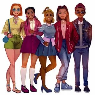 Penny Proud and friends (my version "grown up") * * #art #il