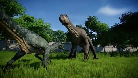 Jurassic World Evolution: (Modified) Iguanodon vs Herrerasau