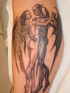 фото тату ангел и демон от 11.04.2018 № 023 - tattoo angel a