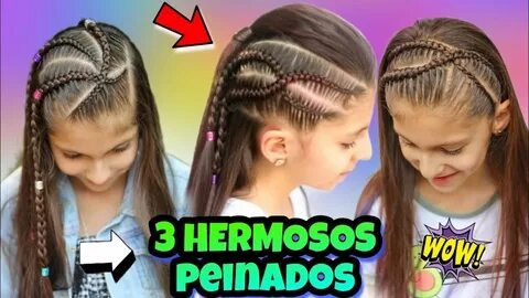 🔴 Peinados Fáciles y de moda / 3 OPCIONES DE TRENZAS pegadas