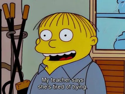 Haha...ralph wiggum...the simpsons The Simpsons ❤ The simpso