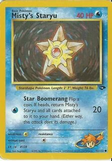 Misty's Staryu Pokemon Card from HSuits Productions Pokemon 