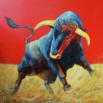 Bullfighter Paintings Originals for Sale Bull painting, Artw