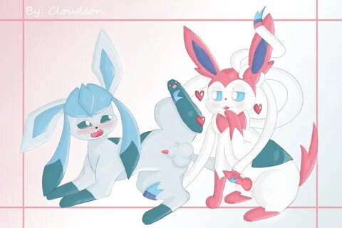 eeveelution, glaceon, sylveon, nintendo, hi res, simple background, balls, ...