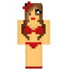 Ironmommy: Don't Worry Momma Minecraft girl skins, Red bikin