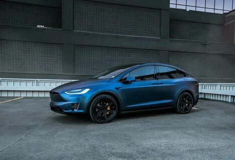 Tesla Model X P100D In Dark Blue Matte Metallic Stuns On ADV