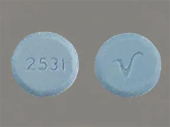 Clonazepam 1 Mg Tablet - Light Blue Round Tablet 2531 V Solc